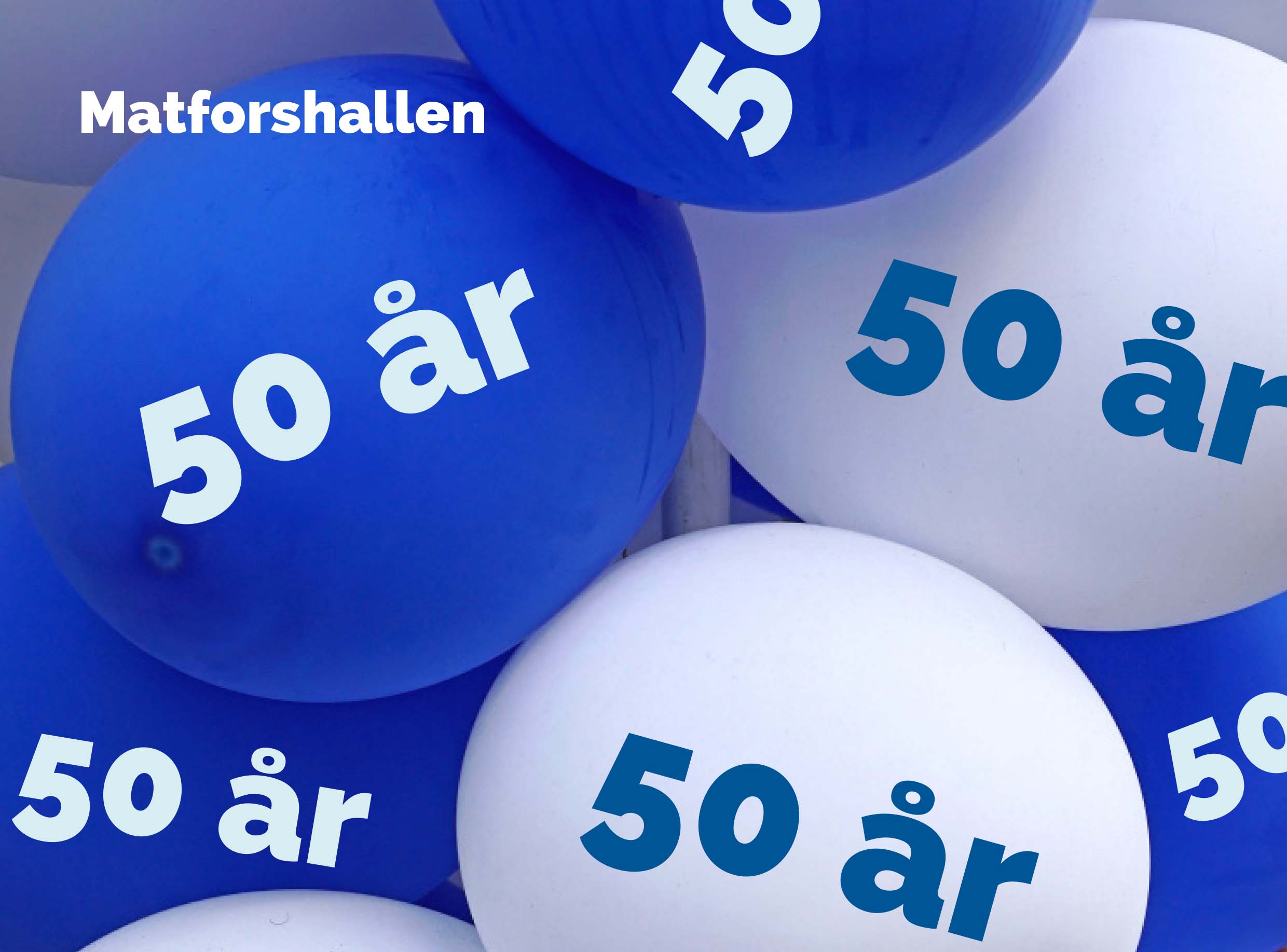 Ballonger med texten 50 år